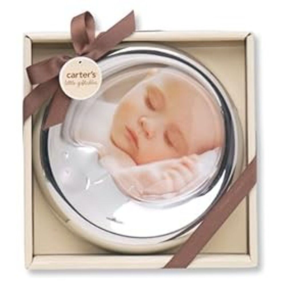 Carter's Moon Smiley Happy Photo Frame 6" Round Fits 4"x4" Photo New in Box